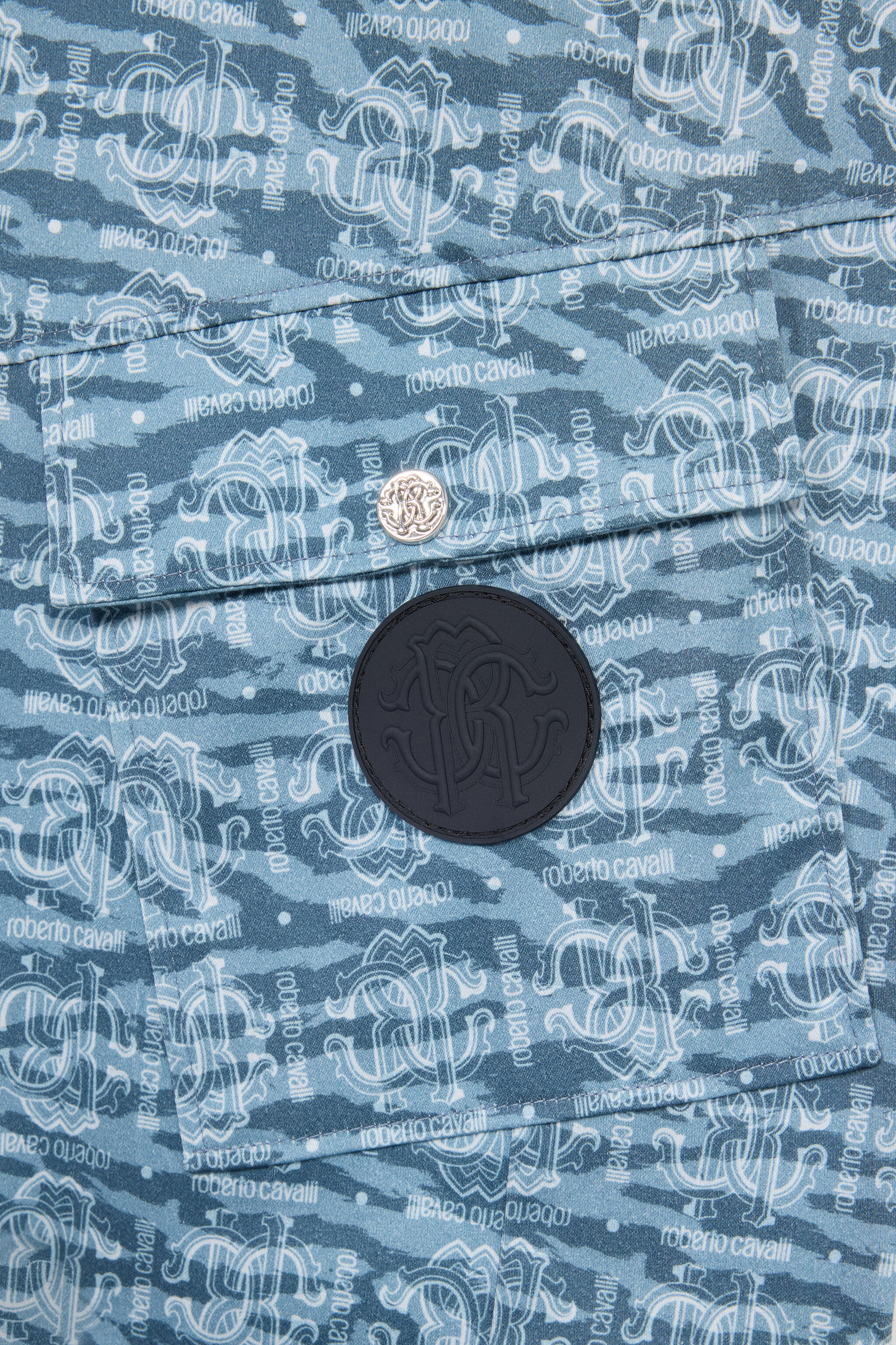JU Pants With RC Monogram And Logo Blue UJT201-JFO38