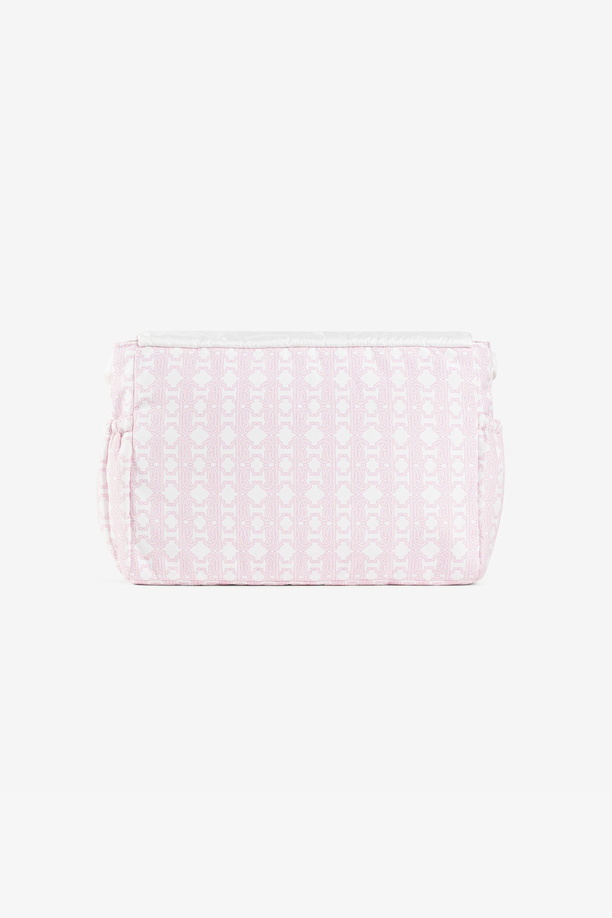 JU RC Monogram-Embroidered Changing Bag Pink RJT844-5RF66