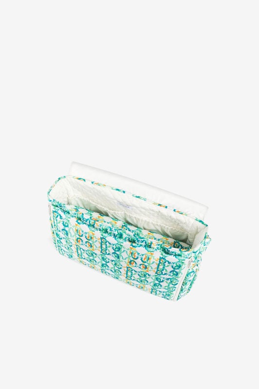 JU RC Monogram-Print Changing Bag Light blue QJB013-SB085