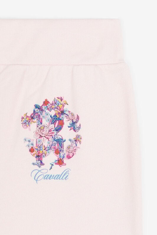 JU Floral-Print Cotton Sweatpants Pink RJT241-CF050