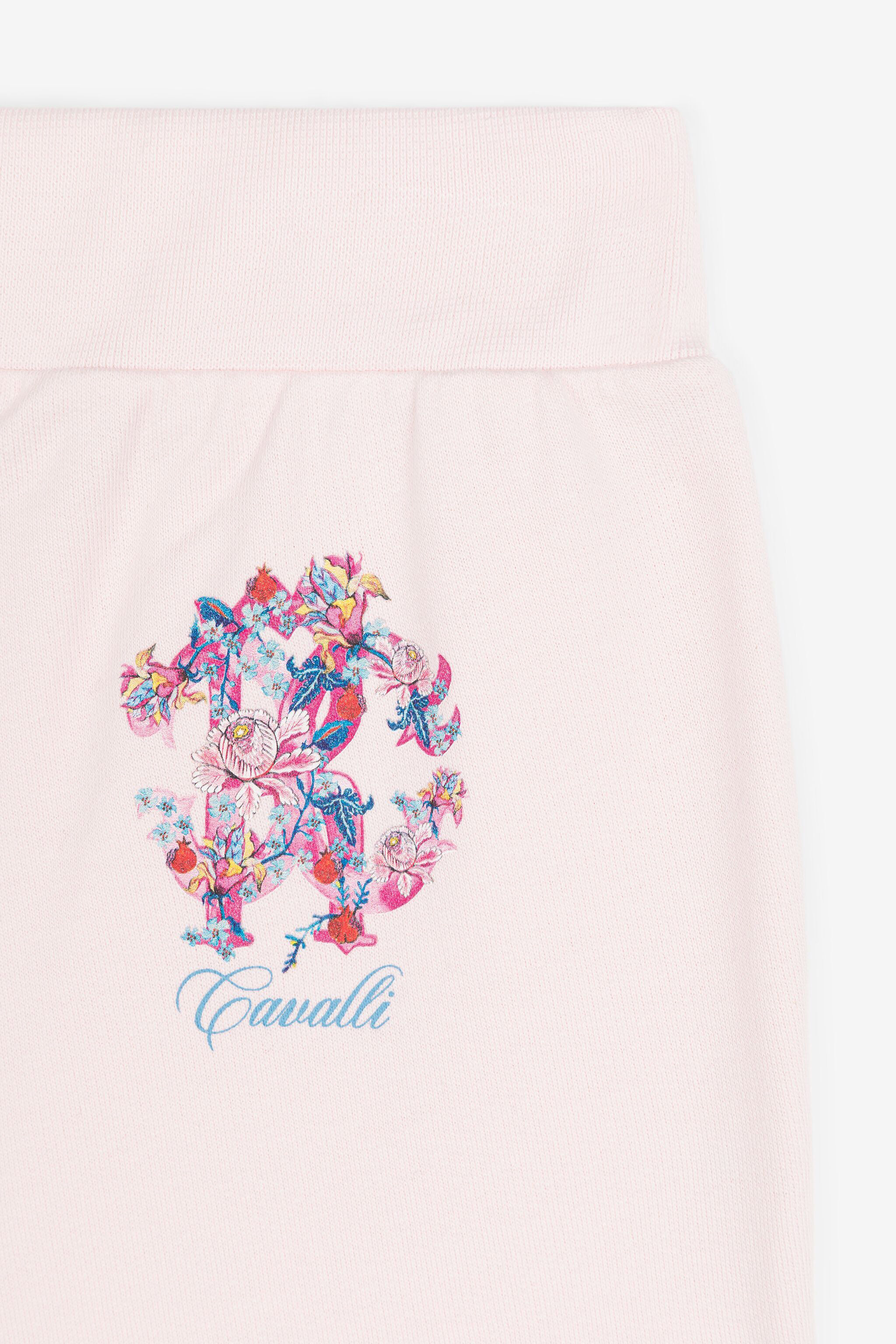 JU Floral-Print Cotton Sweatpants Pink RJT241-CF050