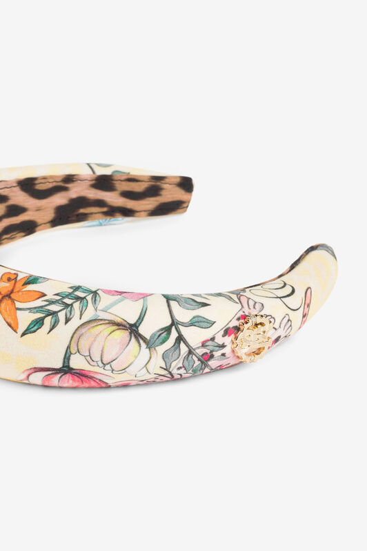 JU Jaguar And Flower-Print Headband JU Jaguar And Flower-Print Headband Pink QJI004-HBF61