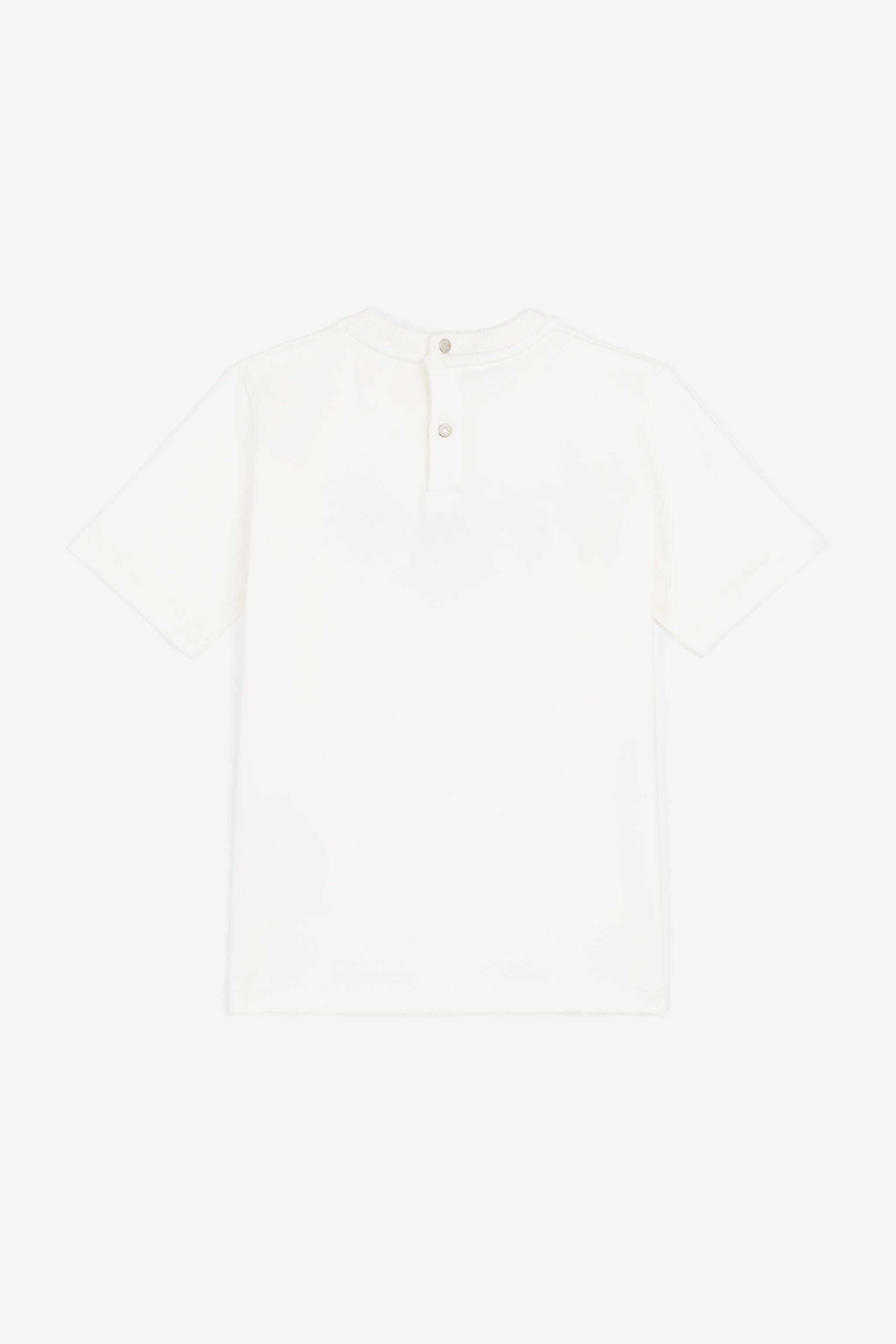 JU Logo-Print T-Shirt MILKY WHITE/NAVY OJT698-ISA2J