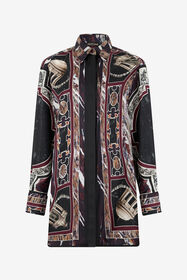 ${brand} Shirt dress with Marble print ${colorDescription} ${masterID}
