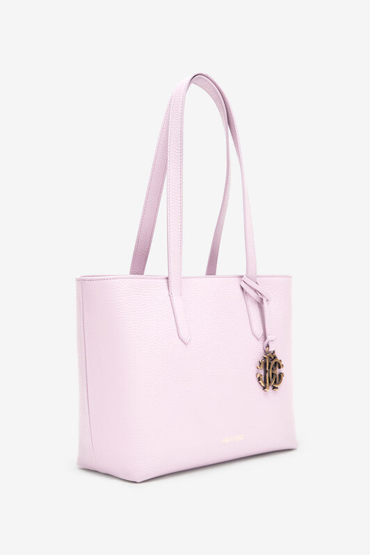 RC Medium leather shopper with RC charm Pink OOB00E-PZA12