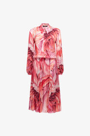 ${brand} Long dress Plumage print ${colorDescription} ${masterID}