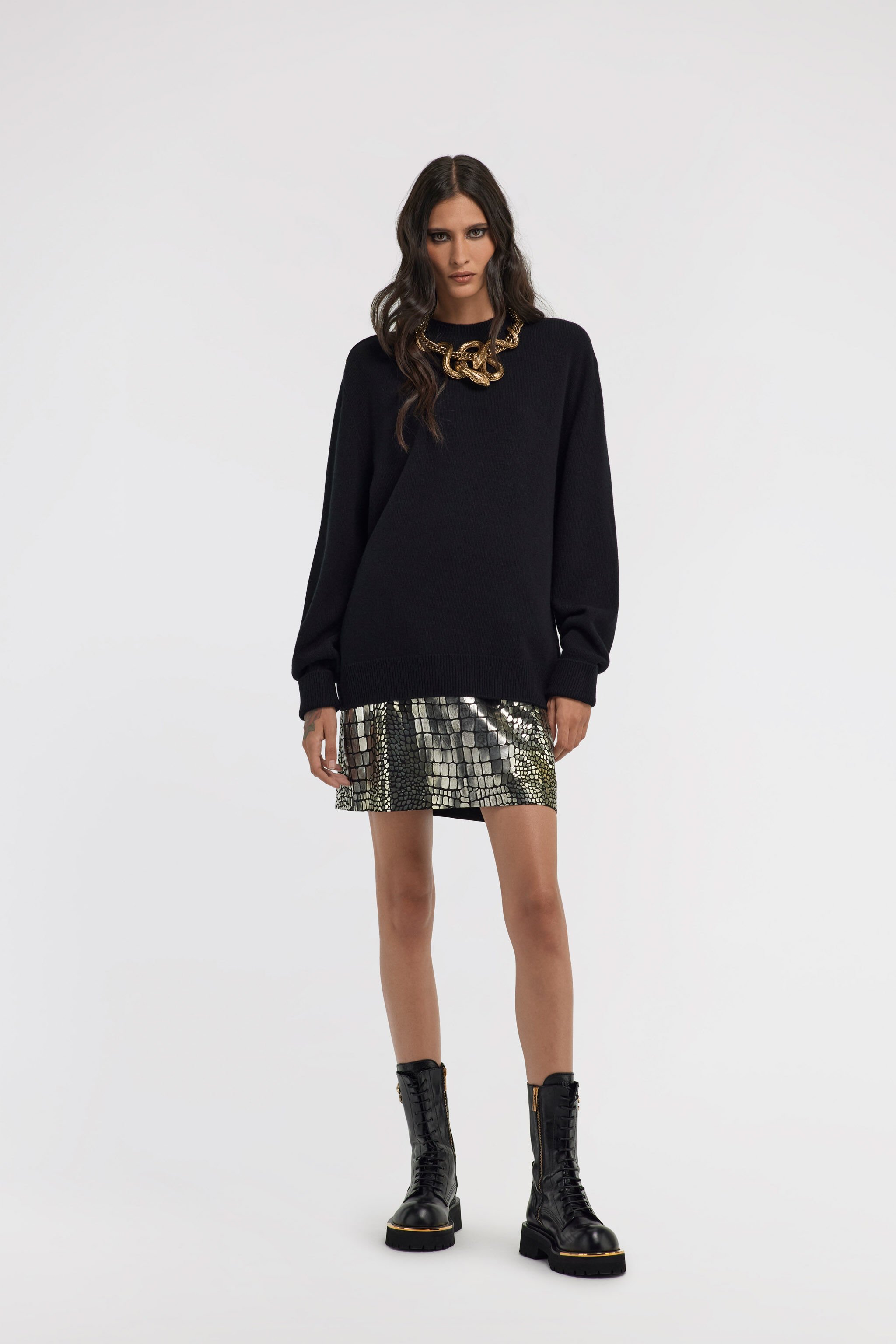 RC Crew-neck pullover Black TKM621-MQ001