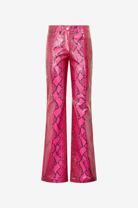 RC Shiny Python-Print Pants Fuchsia UKP204-PN053