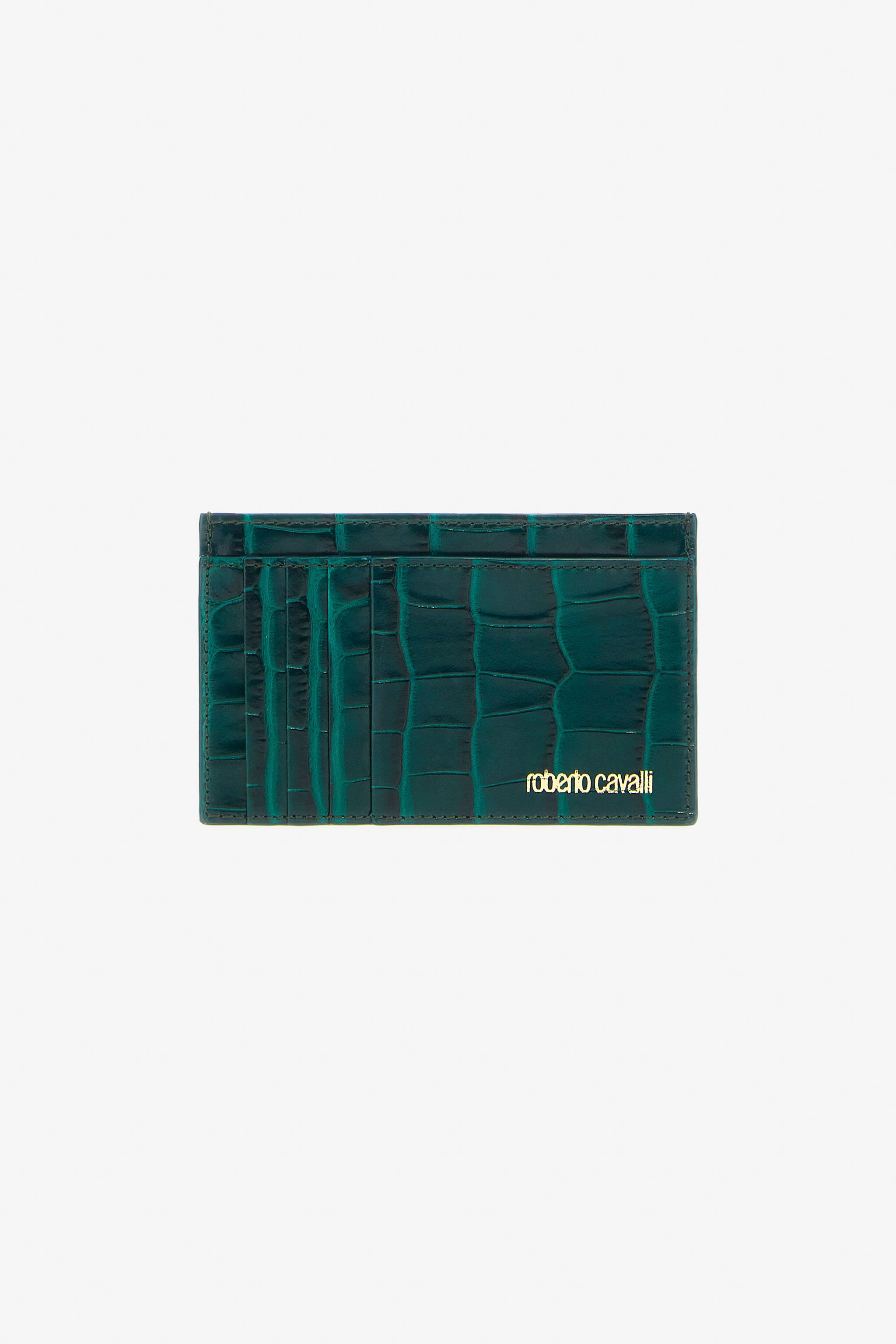 RC Teal Leather Card Case Dark green TKA005-PZ975
