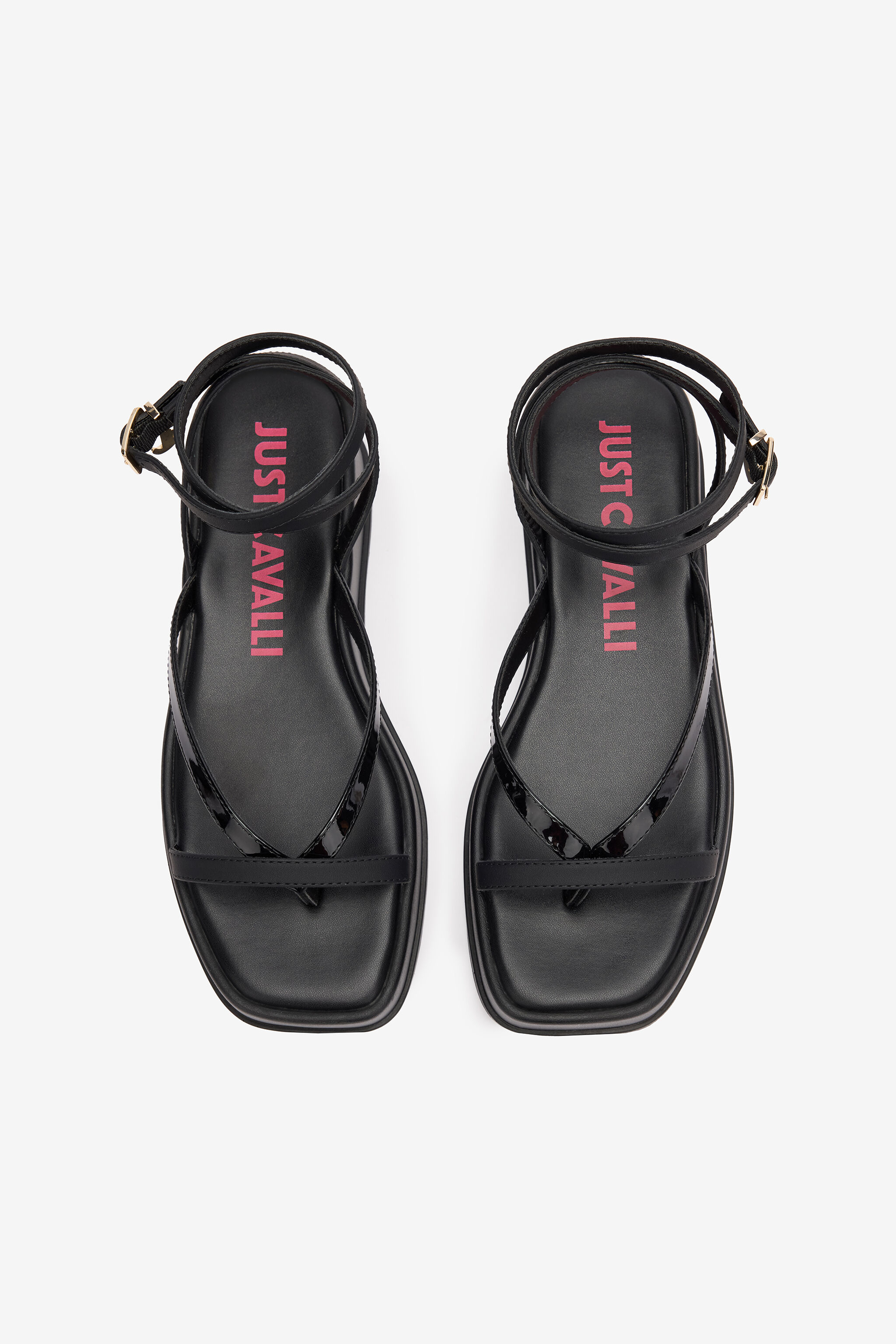 JC Flip-Flop Sandals With Platform And Strap Black SFS162-SF499