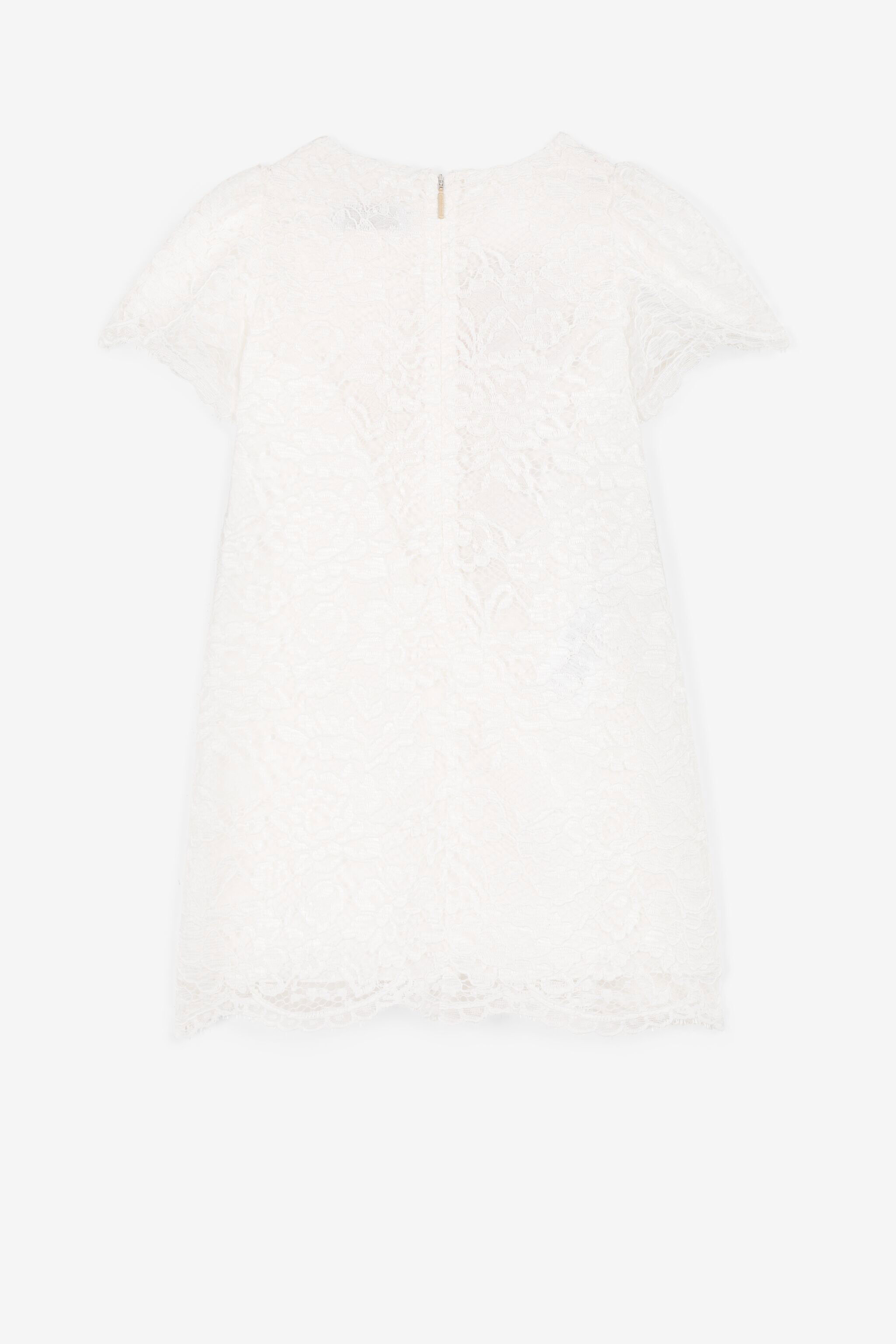 JU Embroidered lace dress White QJT148-RP001