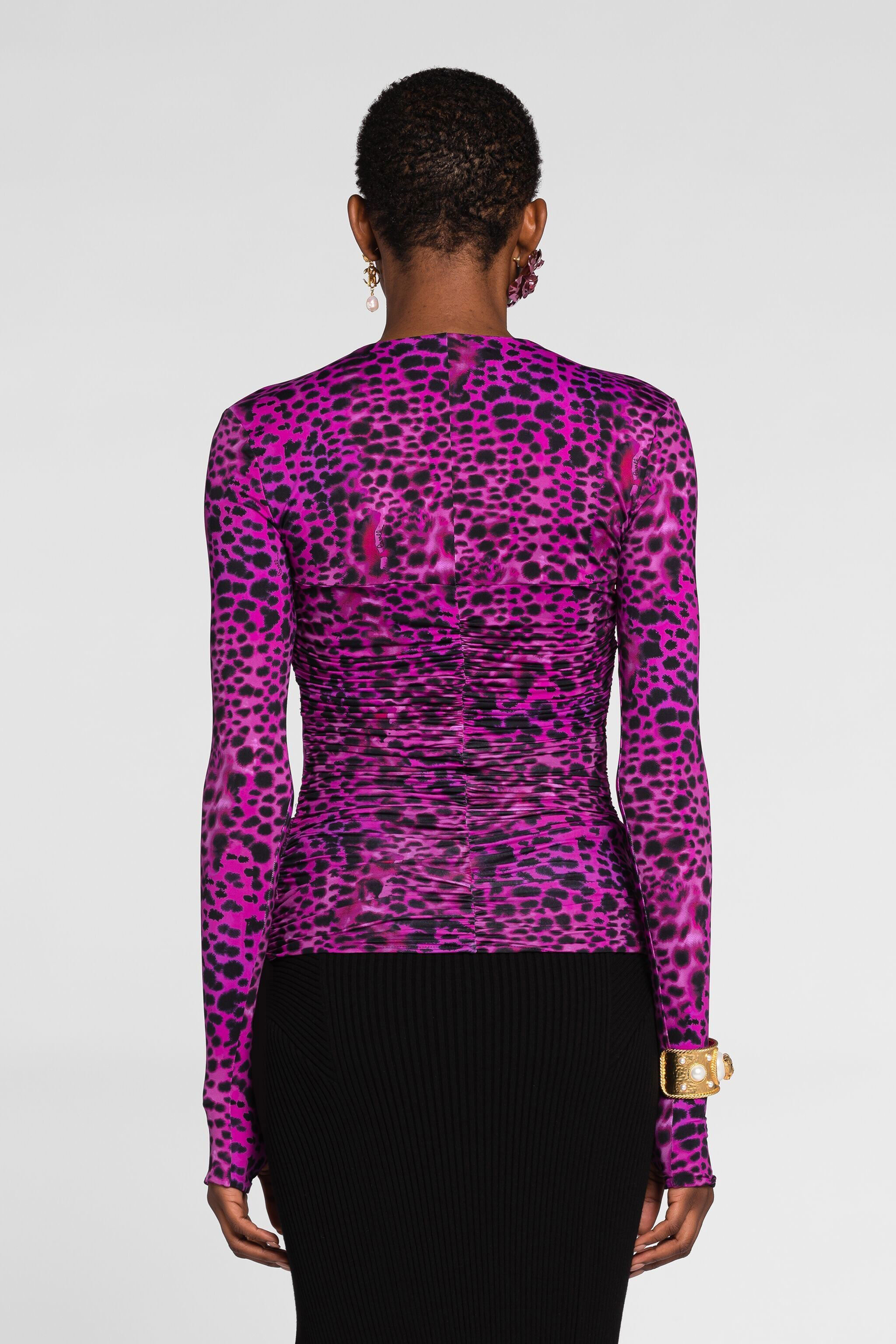 RC Langarm-Top Mit Murena-Print Lila QKT639-LNF50