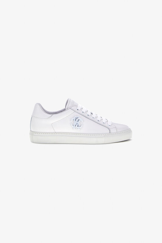 RC Sneakers con Monogram RC Bianco/Argento SKS031-PZA90