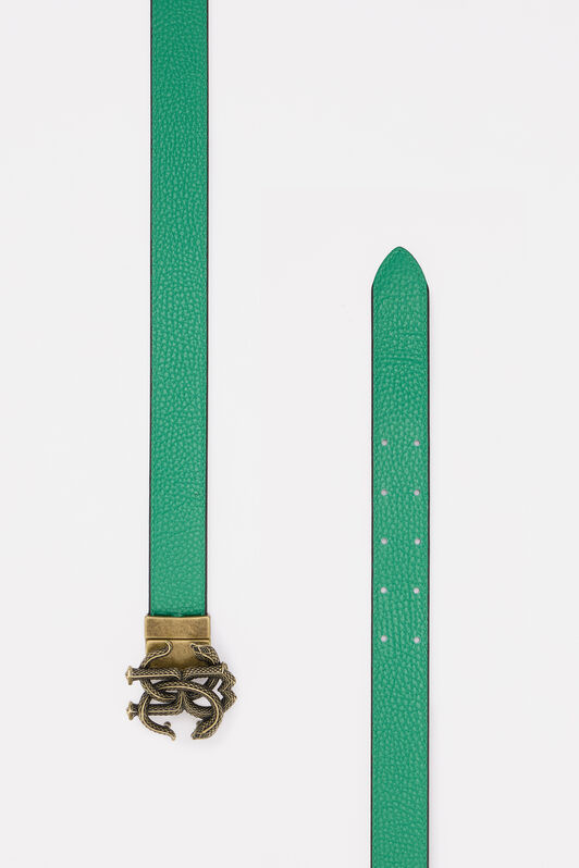 RC Cintura Logo Verde Con Mirror Snake Monogram BLACK/GREEN QOC00C-PZO33