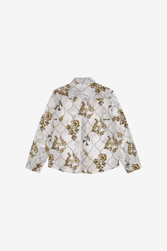 JU Printed shirt White SJT703-4FI74