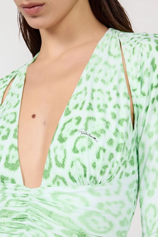 RC Jaguar Mint Print Midi Dress PISTACHIO GREEN XQT123-LNT23