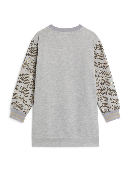 JU Robe-sweat à imprimé Golden Icon GREY/BLACK/GOLD LJT117-2QZ20