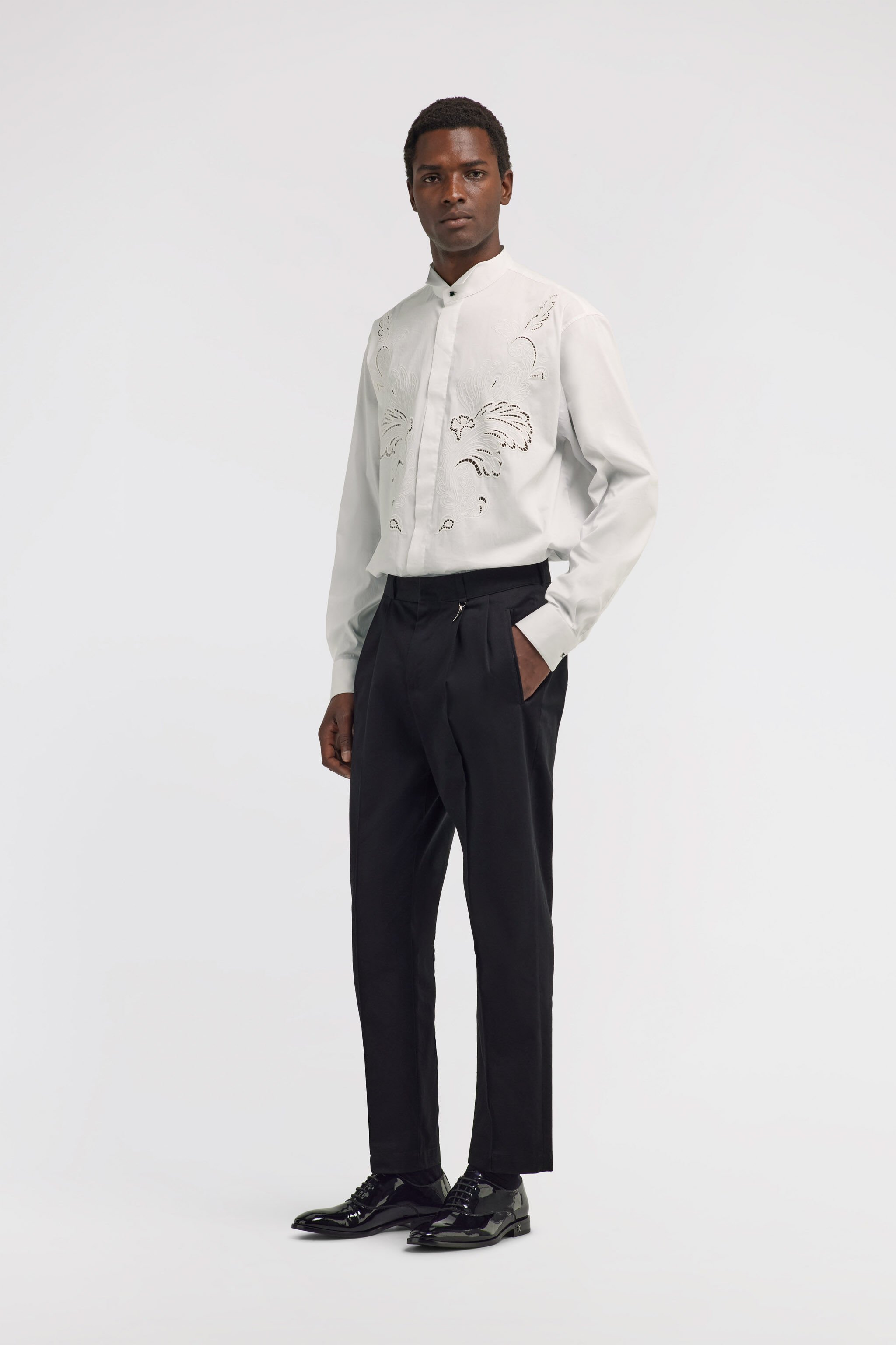 RC Camicia con ricamo Bianco TRT712-CH026