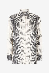 ${brand} Chemise En Soie À Imprimé Zèbre ${colorDescription} ${masterID}