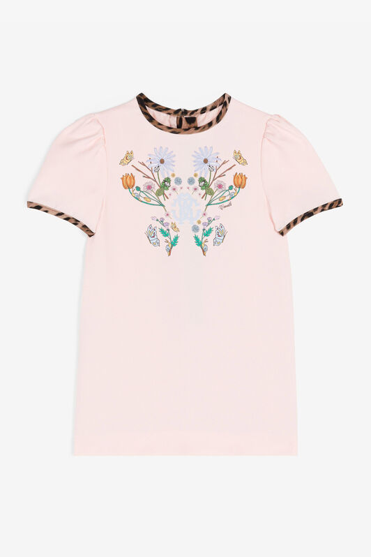 JU RC Monogram Floral-Print Dress JU RC Monogram Floral-Print Dress Pink RJT10F-4G001