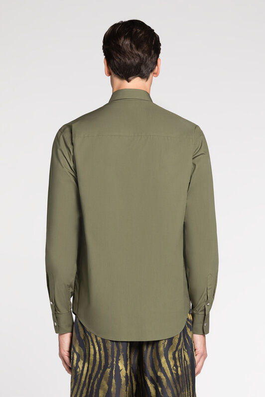 RC Embroidered-logo cotton shirt Green RRT710-CH061