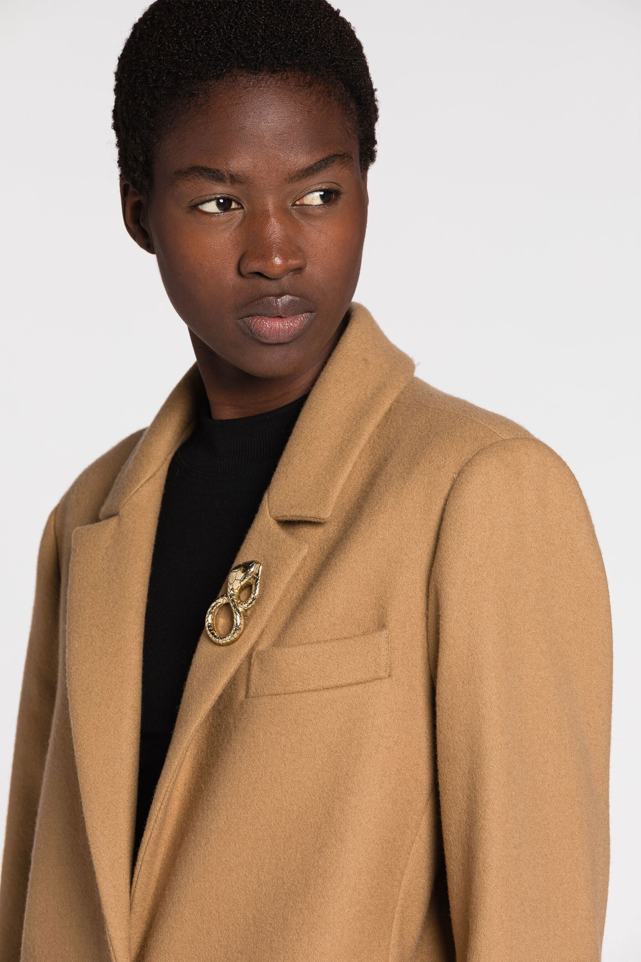 RC Single-Breasted Coat Light Brown JST40L-MQO38