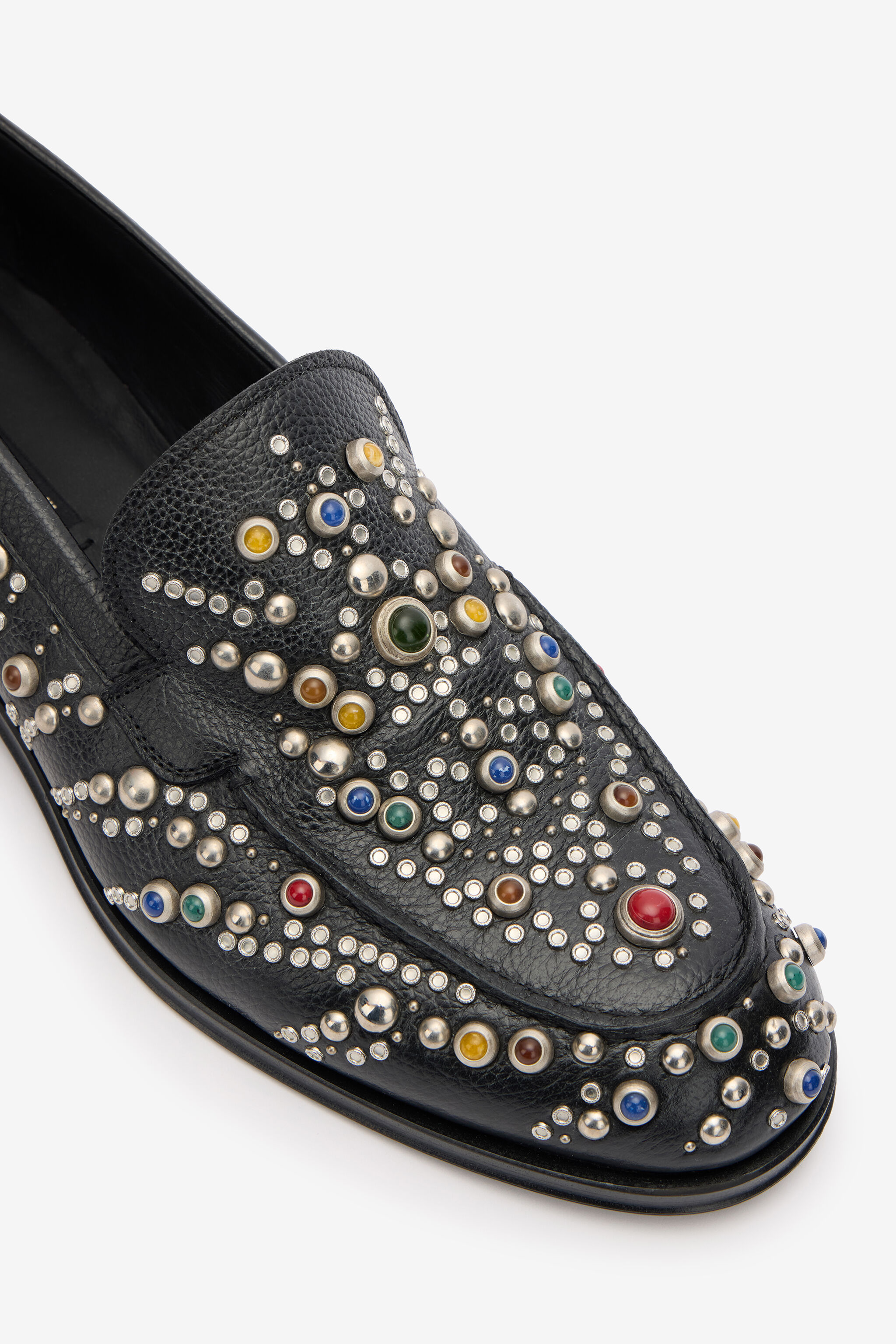 RC Loafers with Studs and Stones Noir VRS004-PZB05