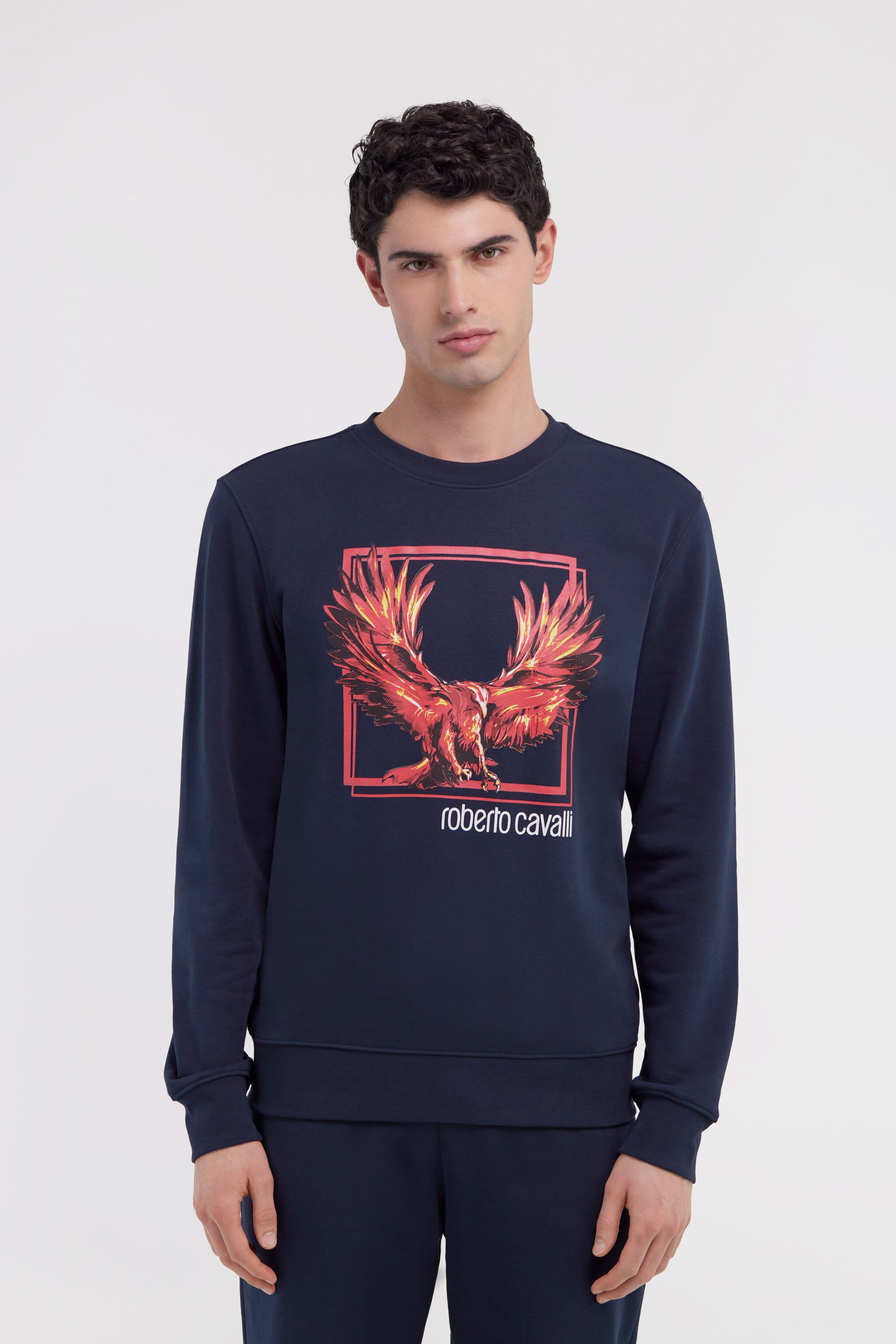 RC Printed sweatshirt Bleu foncé NOT66A-CF052