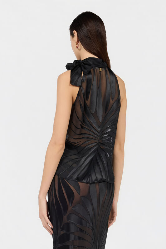 RC Top With Ray Devoré Print BLACK XKT611-FXI15