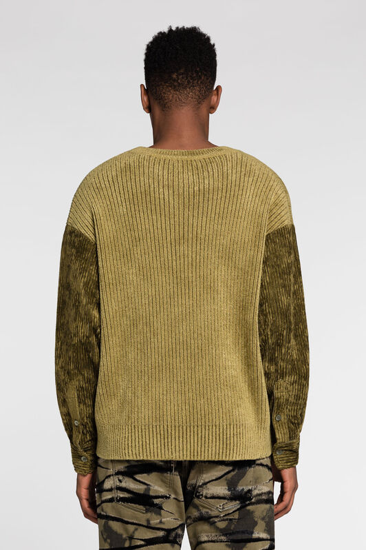 RC Mirror Snake Ribbed-Knit Sweater IVY GREEN RRM608-MI016