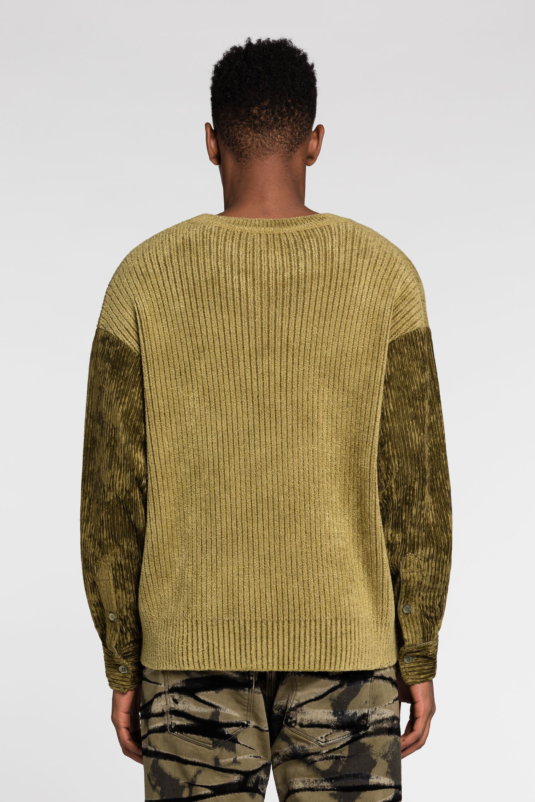 RC Mirror Snake Ribbed-Knit Sweater IVY GREEN RRM608-MI016