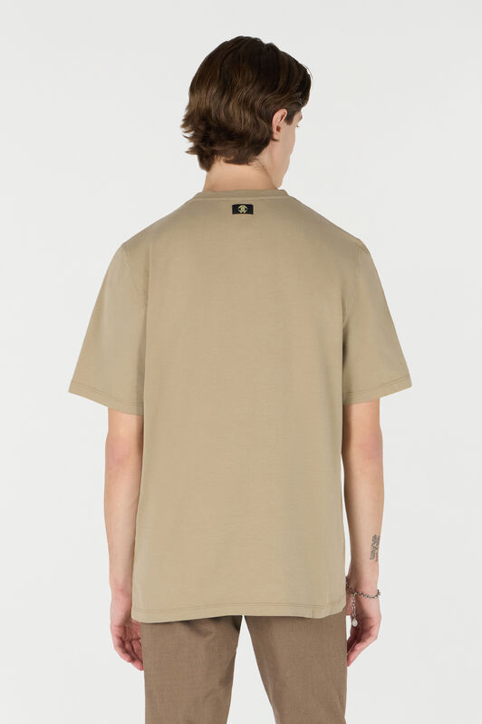 RC T-Shirt With Distressed-Effect Mirror Snake Monogram Print RC T-Shirt With Distressed-Effect Mirror Snake Monogram Print Brown URT61H-JD060