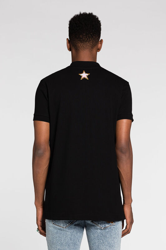 RC Checked Cotton Polo Shirt Black/White RRT64D-KB002