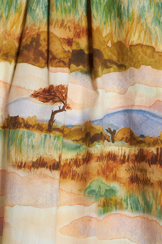 JU Abito Con Stampa Safari Marrone chiaro UJT111-7MO40