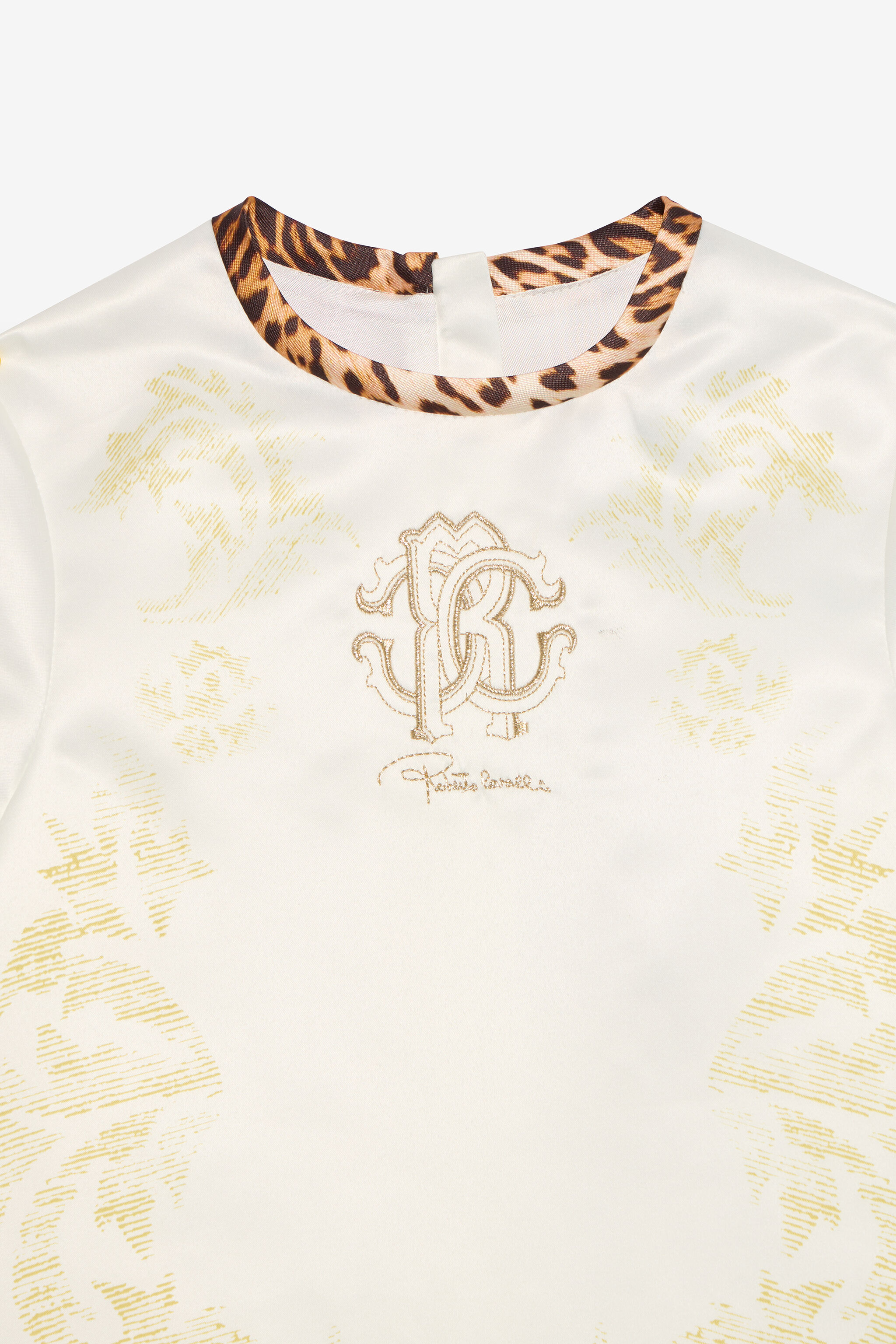 JU Milk White Dress with Jaguar Skin Inserts MILKY WHITE VJT10C-RDJ02