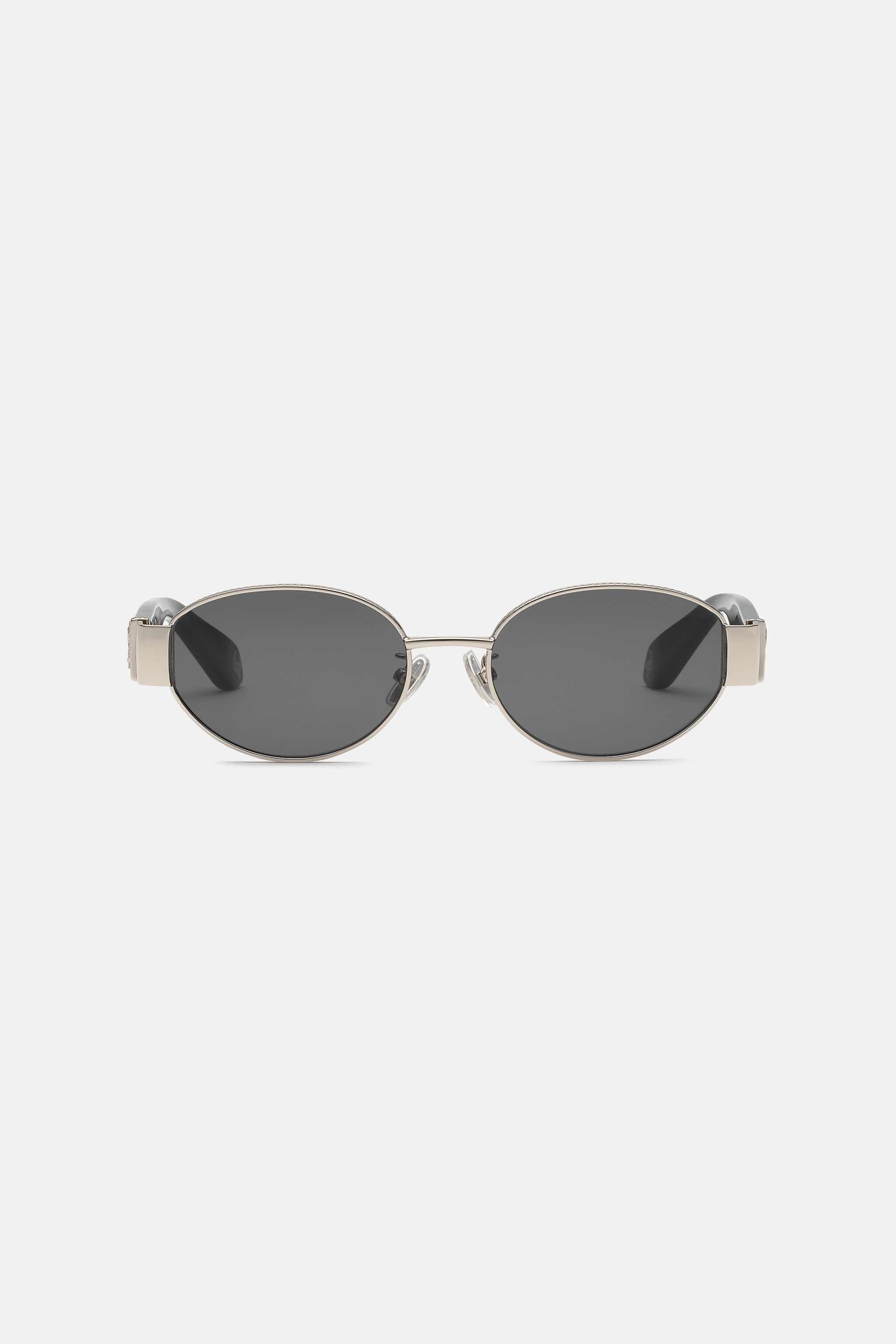 RC Sunglasses with snakeskin effect metal trim SHINY FULL PALLADIUM UALD36-ID233