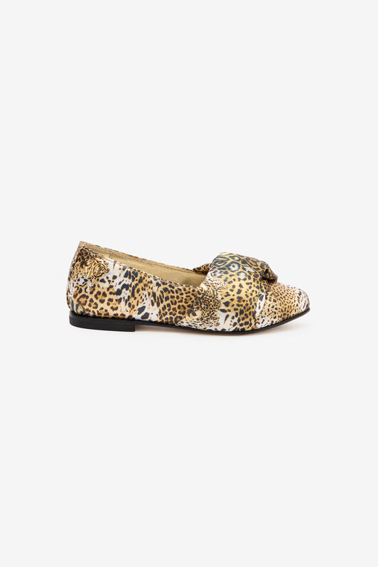JU Ballerine Jaguar Skin Con Dettaglio Annodato NATURALE TJS01W-ABJ02