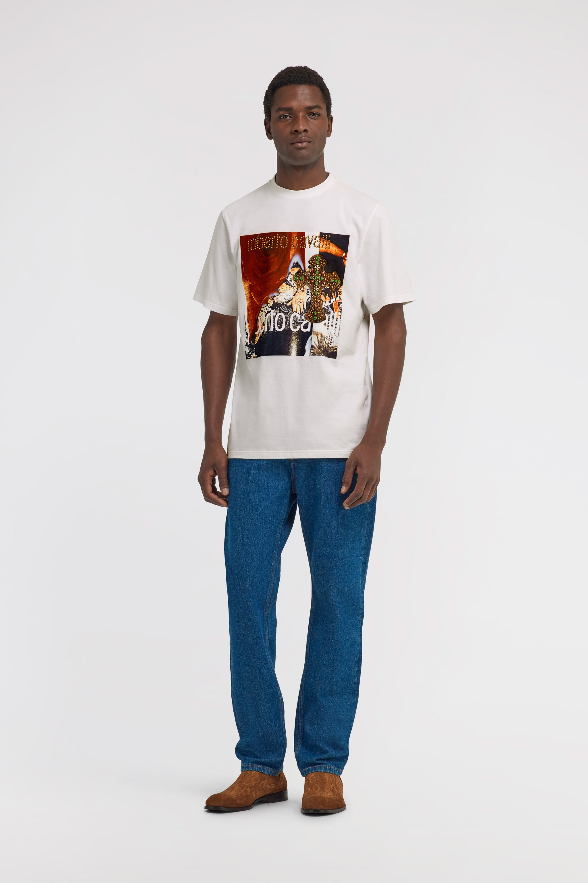 RC T-shirt with printed logo White TRT61E-JD060
