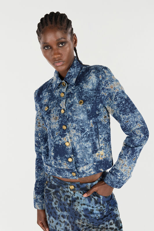 RC Giacca In Denim Con Scoloriture RC Giacca In Denim Con Scoloriture BLU SCURO VKJ450-VT012
