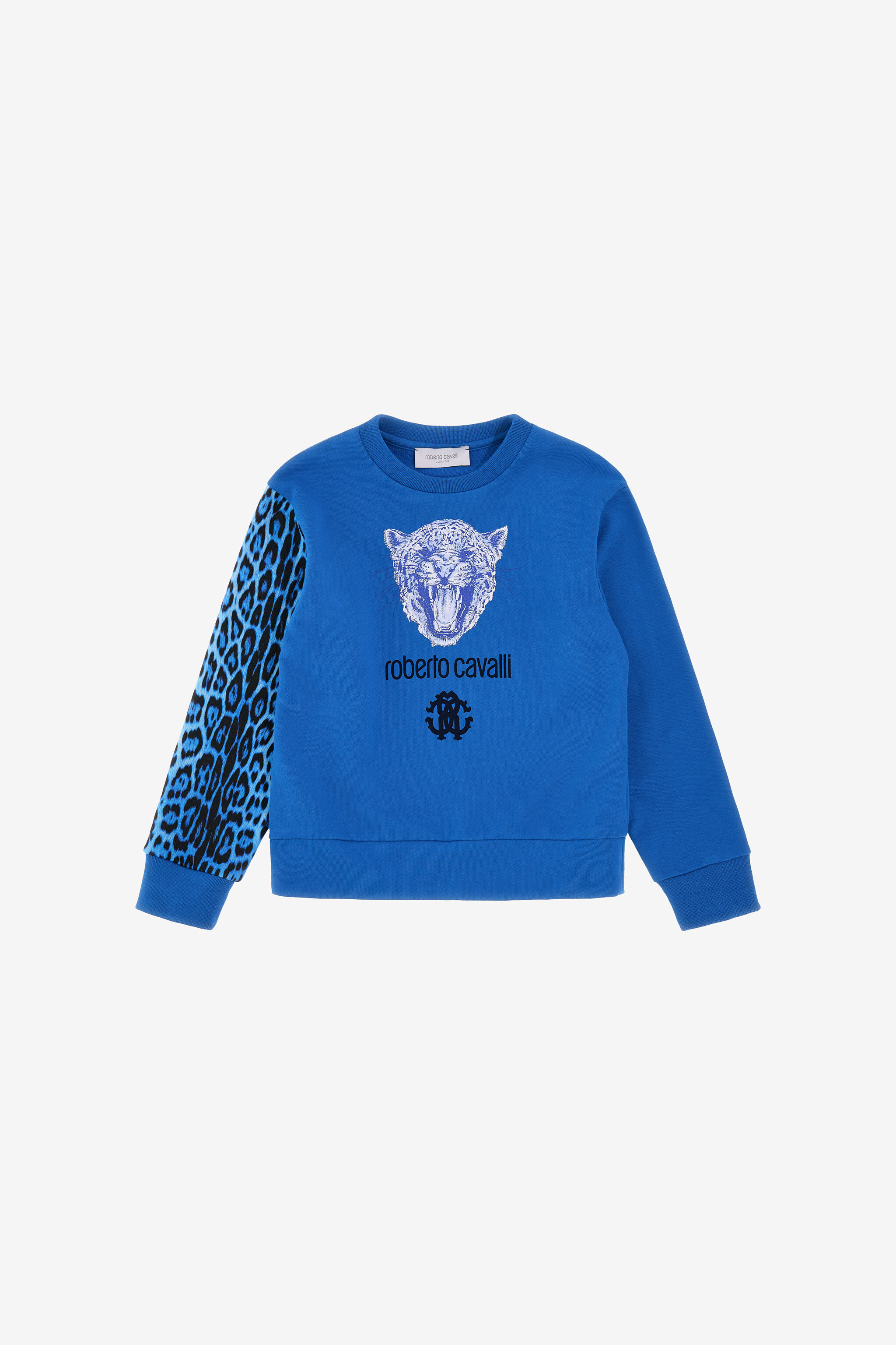 JU Felpa con logo Blu SJT923-CF050