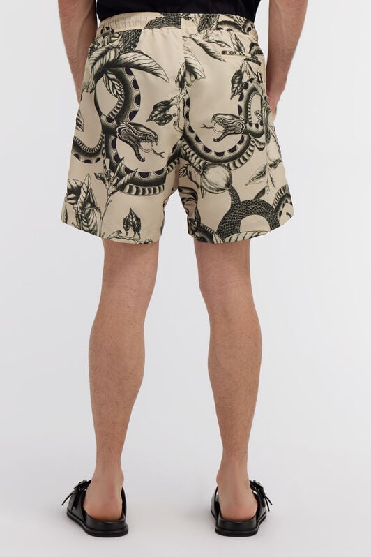 RC Swim shorts with Snake print Marfil SYH00A-5RF74