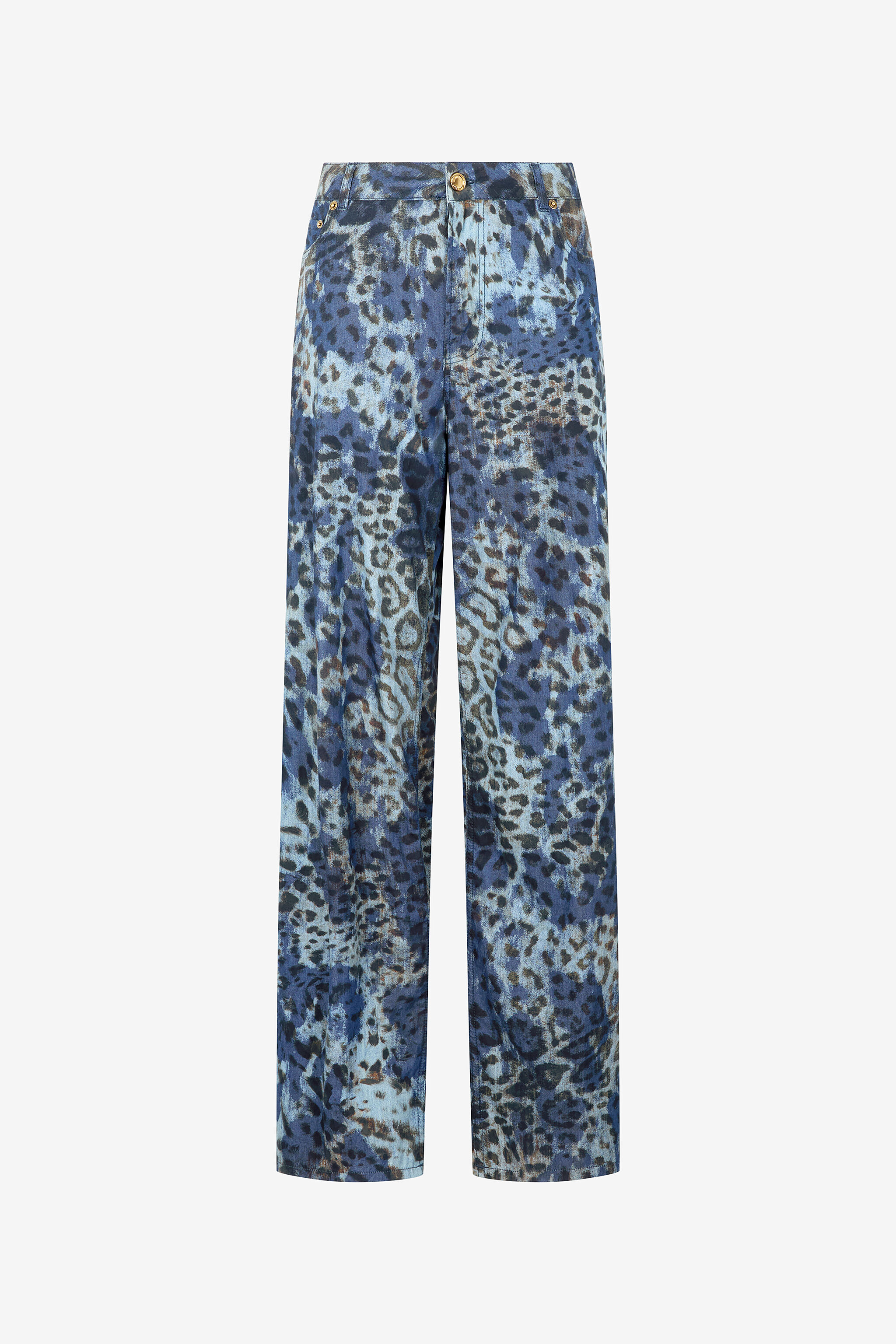 RC Jeans with Jaguar Skin Print BLU/CELESTE/MARRONE VKJ207-VT010