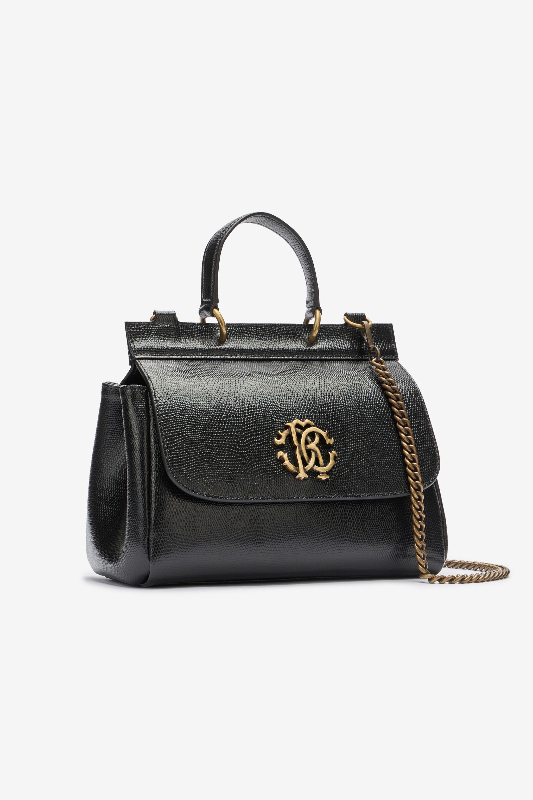 RC Bolso De Mano Con Monograma RC Negro OOB00A-PZ015