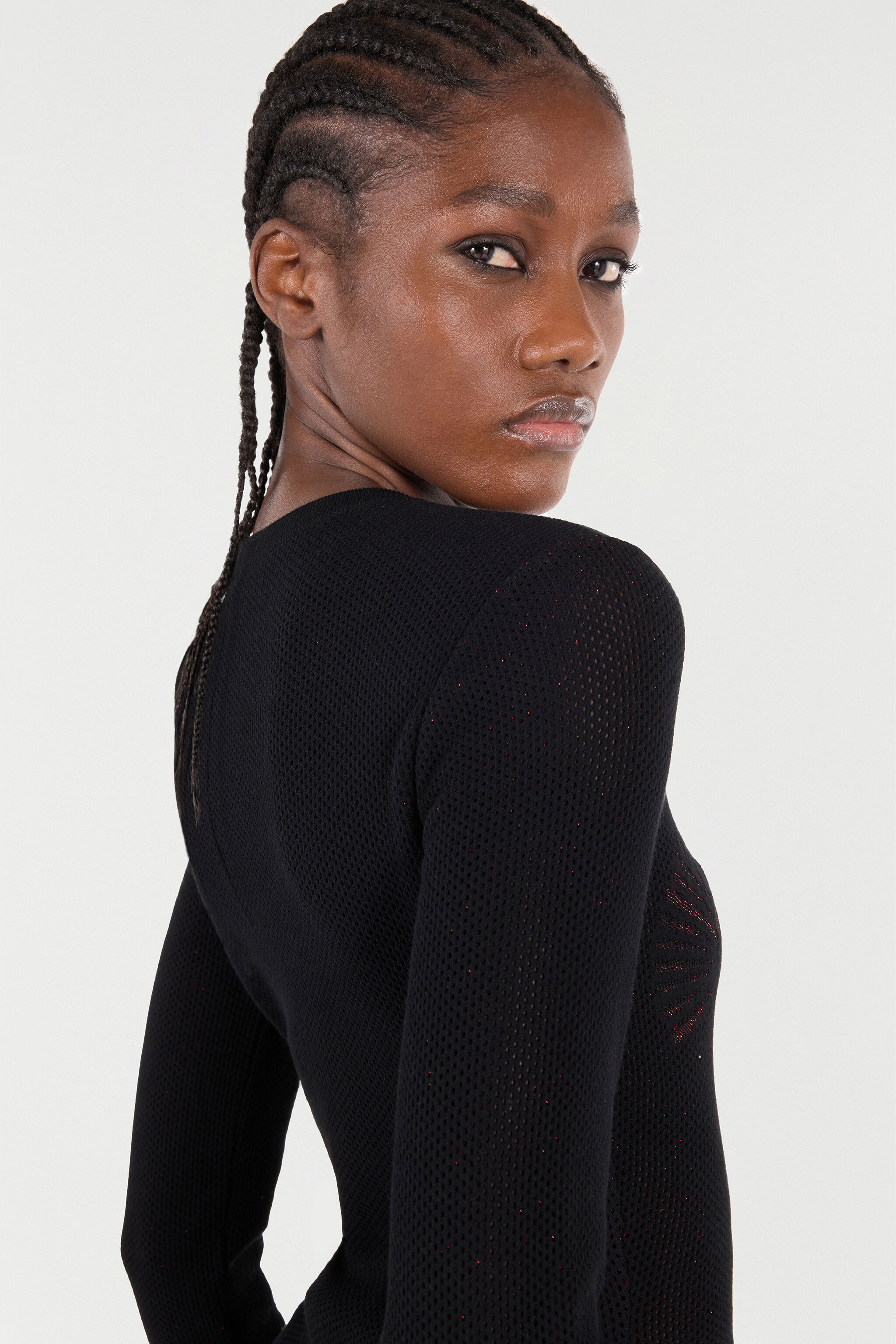 RC Micro-Perforated Sweater with Dragon Black VQM619-MO010