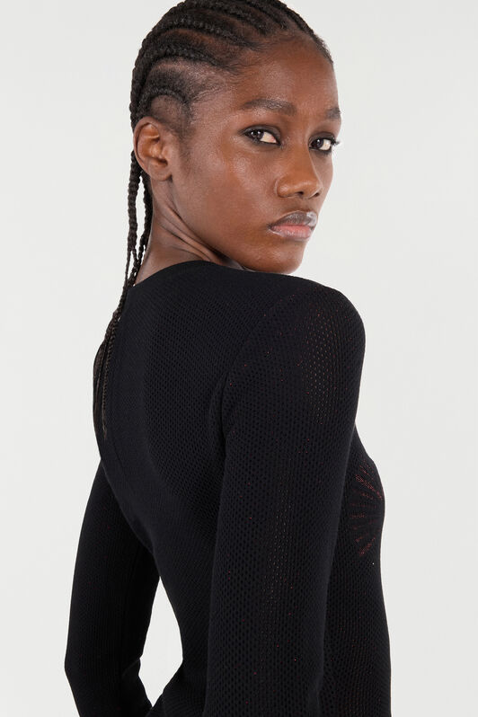 RC Micro-Perforated Sweater with Dragon RC Micro-Perforated Sweater with Dragon Black VQM619-MO010