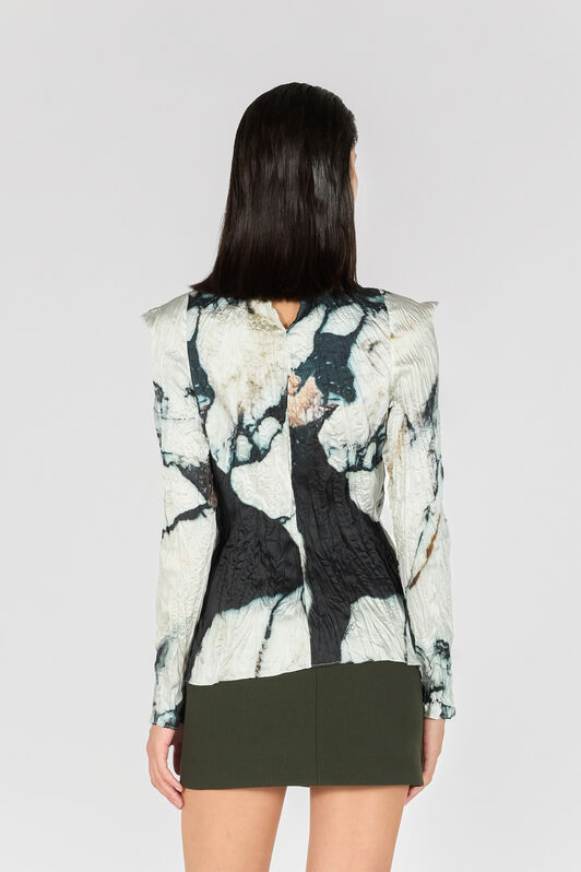 RC Blouse with Marble print Black/White TWT600-7NN18