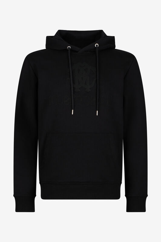 RC Felpa Nera con Cappuccio Monogram RC RC Felpa Nera con Cappuccio Monogram RC BLACK QOT68A-CFU50