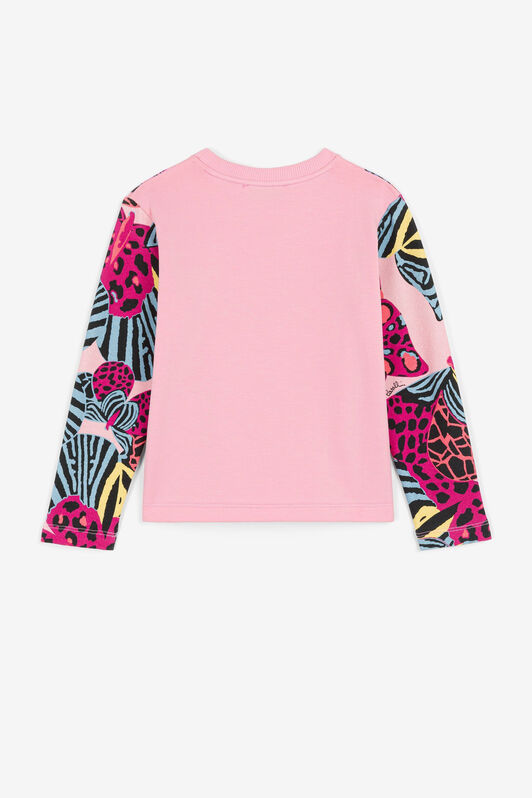 JU Haut imprimé à manches longues Rose PJT914-CF050