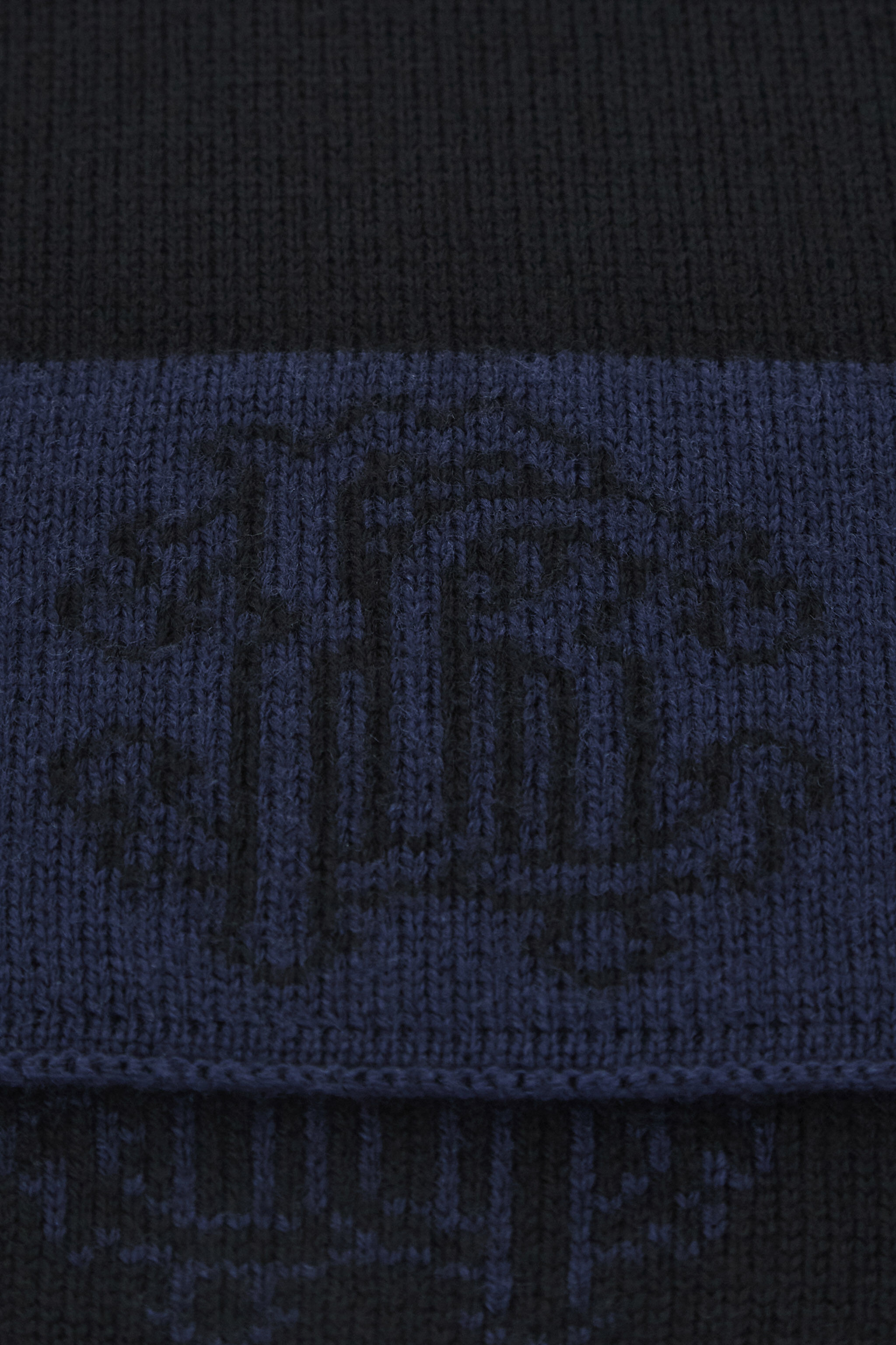 RC Schwarzer Halstuch Monogram RC Jacquard Dunkelblau NOZ01E-MQ014