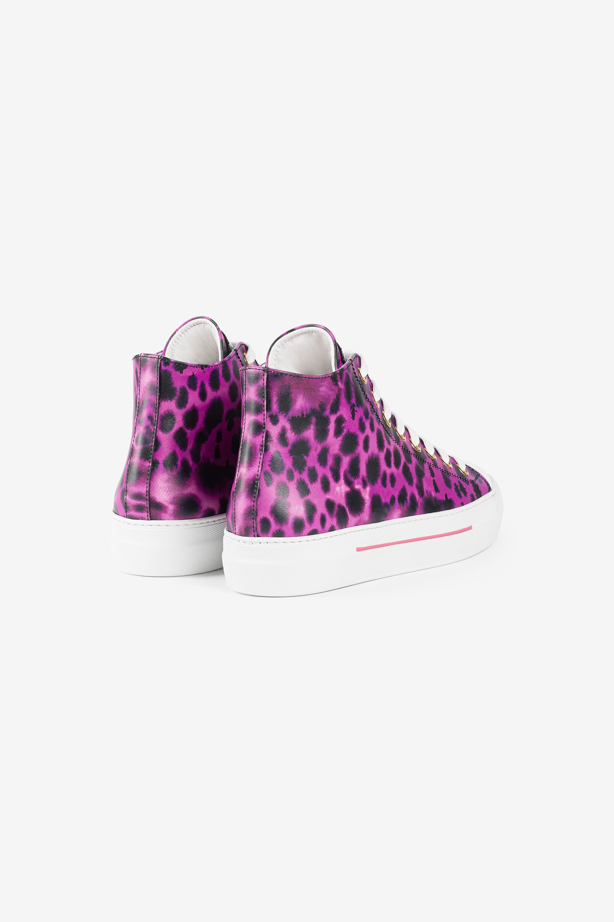 RC Animal-print hi-top sneakers Purple QKS156-PZA79